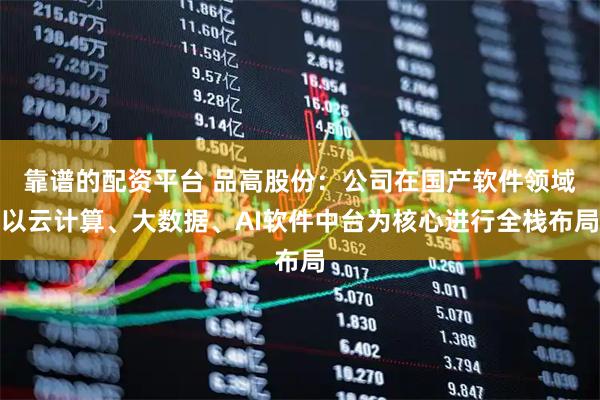 靠谱的配资平台 品高股份：公司在国产软件领域以云计算、大数据、AI软件中台为核心进行全栈布局